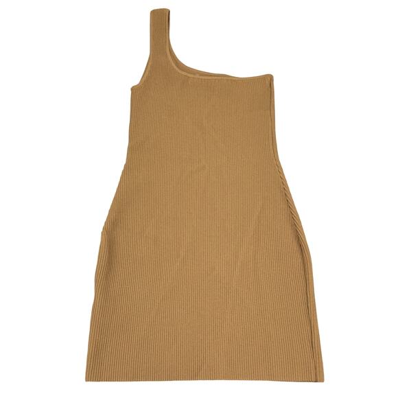 NWT BABATON Aritzia Sculpt Ribbed Knit One-Shoulder Mini Dress Sz Small Saville - Picture 8 of 8